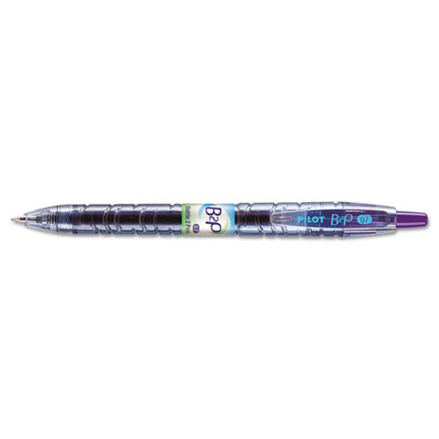 B2P Bottle-2-Pen Recycled Retractable Gel Ink Pen, Purple Ink, .7mm, Sold as 1 Dozen