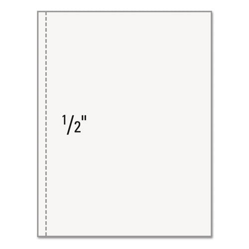 Office Paper, Perforated 1/2" Vertical from Left, 8 1/2 x 11, 20-lb, 500/Ream, Sold as 1 Ream