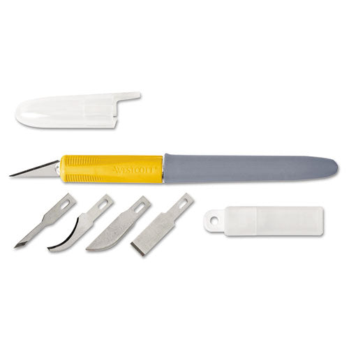 Craft Cushion-Grip Titanium Hobby Knife and Blade Set, 5 Blades, Sold as 1 Each
