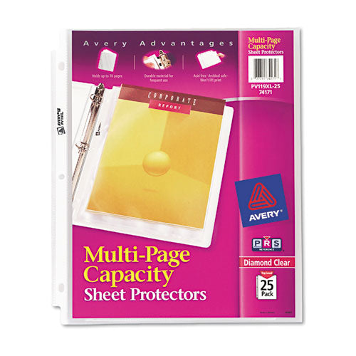 Multi-Page Top-Load Sheet Protectors, Heavy Gauge, Letter, Clear, 25/Pack, Sold as 1 Package