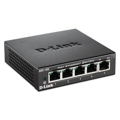 5-Port Fast Ethernet Switch, Unmanaged, Sold as 1 Each