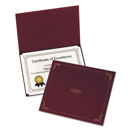 Certificate Holder, 11 1/4 x 8 3/4, Burgundy, 5/Pack, Sold as 1 Package