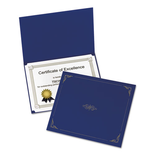 Certificate Holder, 11 1/4 x 8 3/4, Dark Blue, 5/Pack, Sold as 1 Package