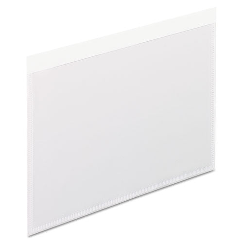 Self-Adhesive Pockets, 4 x 6, Clear Front/White Backing, 100/Box, Sold as 1 Box, 100 Each per Box 