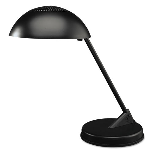 Ledu - Incandescent Desk Lamp with Vented Dome Shade, 18-inch Reach, Matte Black, Sold as 1 EA