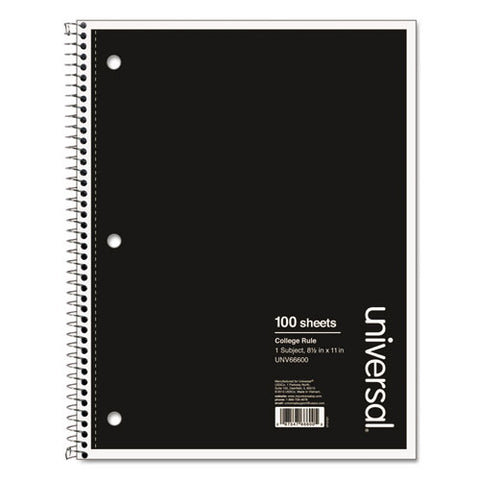1-Sub. Wirebound Notebook, 8-1/2 x 11, College Ruled, 100 Sheets, Assorted Cover, Sold as 1 Each