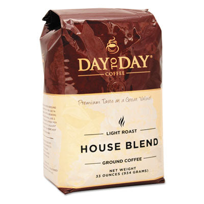 100% Pure Coffee, House Blend, Ground, 33oz Bag, Sold as 1 Each