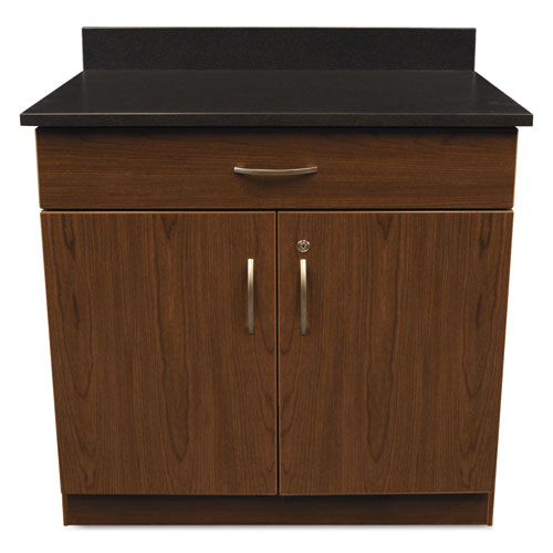 Hosp. Base Cabinet, Two Doors/Drawer, 36w x 24 3/4d x 40h, Cherry/Granite Nebula, Sold as 1 Each