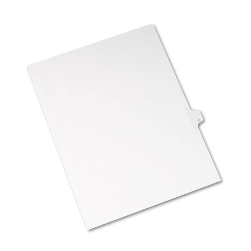 Avery - Allstate-Style Legal Side Tab Divider, Title: Q, Letter, White, 25/Pack, Sold as 1 PK