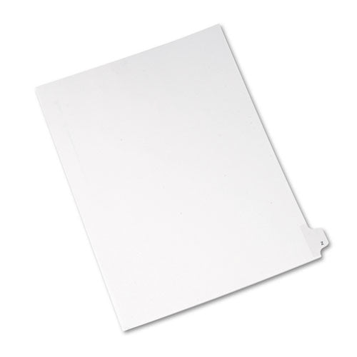 Avery - Allstate-Style Legal Side Tab Divider, Title: Z, Letter, White, 25/Pack, Sold as 1 PK