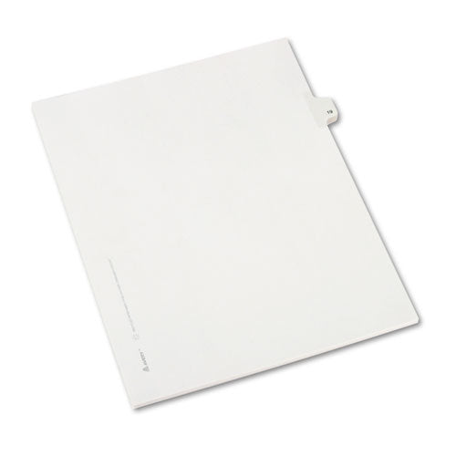 Avery - Allstate-Style Legal Side Tab Divider, Title: 19, Letter, White, 25/Pack, Sold as 1 PK