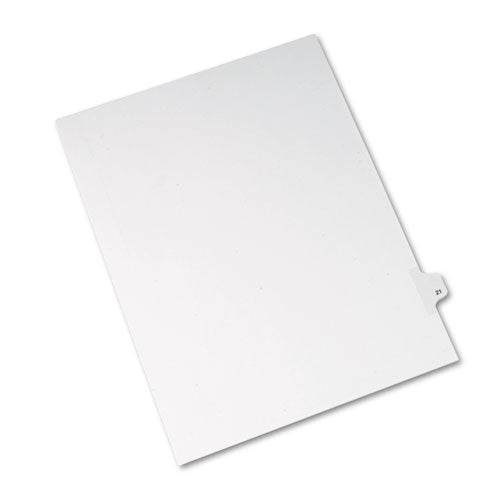 Avery - Allstate-Style Legal Side Tab Divider, Title: 21, Letter, White, 25/Pack, Sold as 1 PK