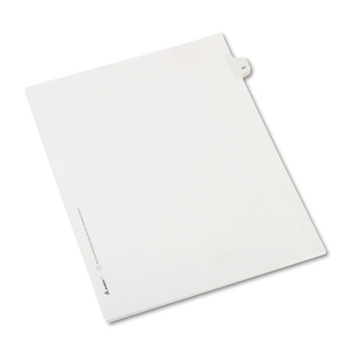 Avery - Allstate-Style Legal Side Tab Divider, Title: 47, Letter, White, 25/Pack, Sold as 1 PK