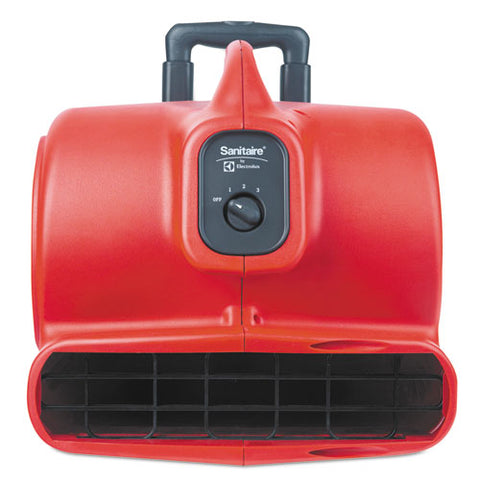 Commercial Three-Speed Air Mover with Built-on Dolly, 5 amp, Red, 25 ft Cord, Sold as 1 Each