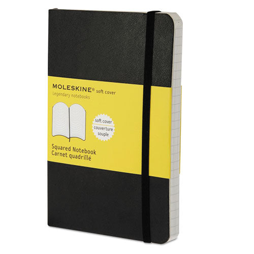 Classic Softcover Notebook, Squared, 5 1/2 x 3 1/2, Black Cover, 192 Sheets, Sold as 1 Each