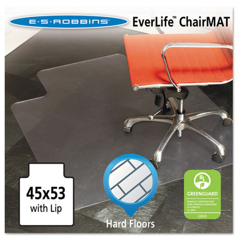 ES Robbins - 45x53 Lip Chairmat, Multi-Task Series for Hardfloor, Heavier Use, Sold as 1 EA