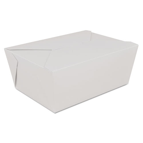 ChampPak Retro Carryout Boxes, Paperboard, 7-3/4 x 5-1/2 x 3-1/2, White, Sold as 1 Carton, 160 Each per Carton 