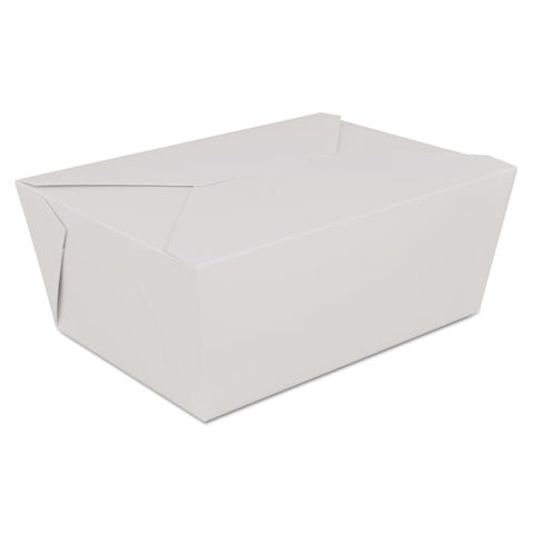 ChampPak Retro Carryout Boxes, Paperboard, 7-3/4 x 5-1/2 x 3-1/2, White, Sold as 1 Carton, 160 Each per Carton 