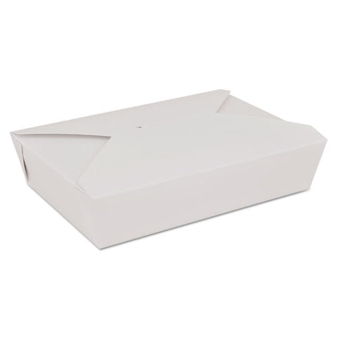 ChampPak Retro Carryout Boxes, Paperboard, 7-3/4 x 5-1/2 x 1-7/8, White, Sold as 1 Carton, 200 Each per Carton 