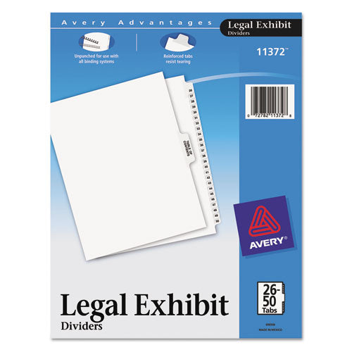 Avery - Avery-Style Legal Side Tab Divider, Title: 26-50, Letter, White, 1 Set, Sold as 1 ST