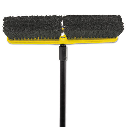 Tampico-Bristle Medium Floor Sweep, 18"Brush,3"Bristles, Black, Sold as 1 Each