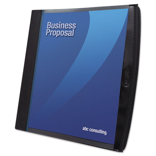 Wilson Jones - Smart-View Multi-Ring Presentation Book, 12 Letter-Size Sleeves, Black/Blue, Sold as 1 EA