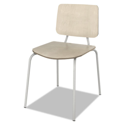 Trento Line Sienna Stacking Wood Chair, Oatmeal, Stacks 6 High, 2/Carton, Sold as 1 Carton, 2 Each per Carton 