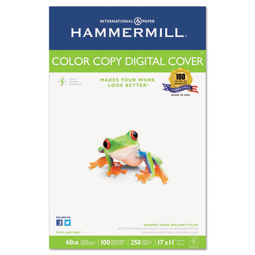 Hammermill - Color Copy Digital Cover Stock, 60 lbs., 11 x 17, White, 250 Sheets, Sold as 1 PK