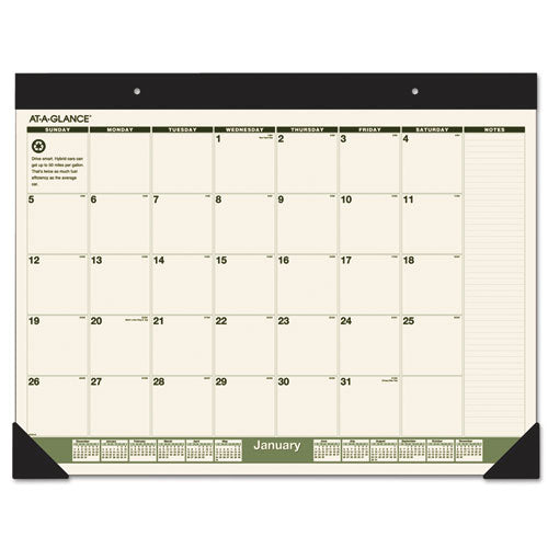 AT-A-GLANCE - Recycled Desk Pad, 22-inch x 17-inch, Sold as 1 EA