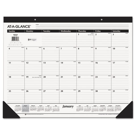 AT-A-GLANCE - Recycled Desk Pad,  22-inch x 17-inch, Sold as 1 EA