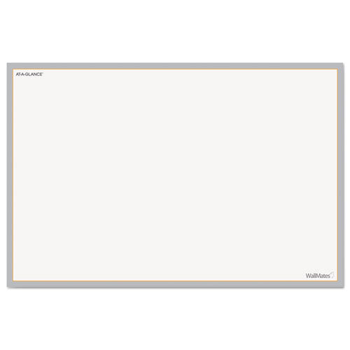 AT-A-GLANCE - WallMates Self-Adhesive Dry-Erase Open Planning Surface, White/Gray, 18-inch x 12-inch, Sold as 1 EA