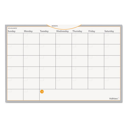 AT-A-GLANCE - WallMates Self-Adhesive Dry-Erase Monthly Planning Surface, White, 18-inch x 12-inch, Sold as 1 EA