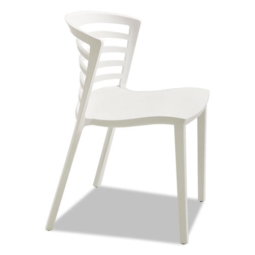 Entourage Stack Chair, White, 4 per Carton, Sold as 1 Carton, 4 Each per Carton 