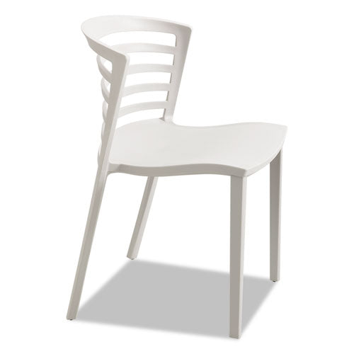 Entourage Stack Chair, Gray, 4 per Carton, Sold as 1 Carton, 4 Each per Carton 