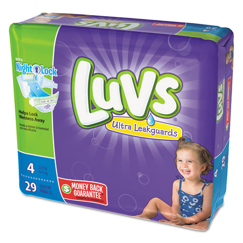 Diapers, Size 4: 22 to 37 lbs, 29/Pack, 4 Pack/Carton, Sold as 1 Carton, 4 Each per Carton 