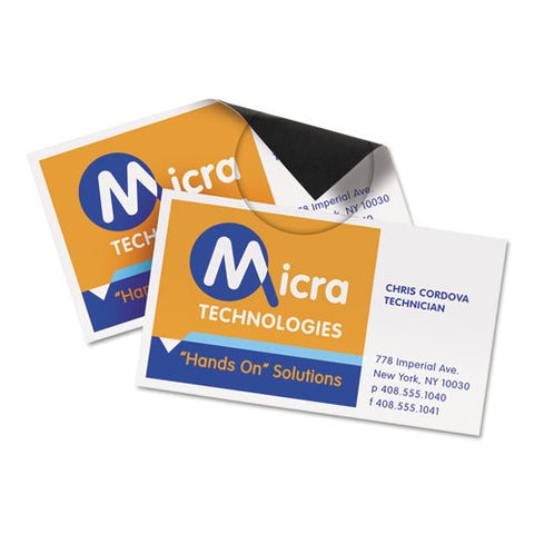 Avery - Inkjet Magnetic Business Cards, 2 x 3 1/2, White, 10/Sheet, 30/Pack, Sold as 1 PK