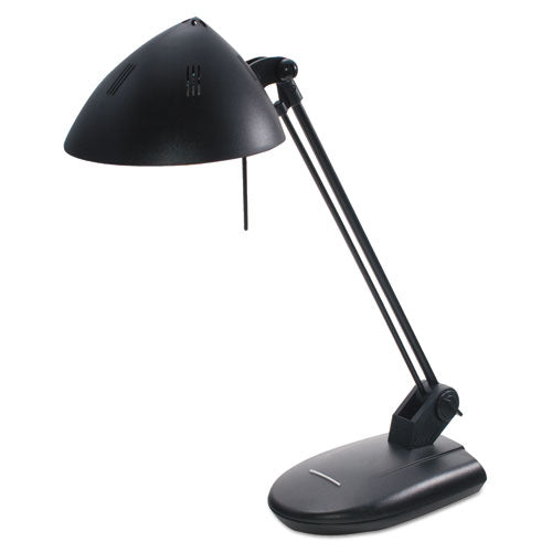 Ledu - High-Output Three-Level Halogen Desk Lamp, 17 Inch Reach, Matte Black, Sold as 1 EA