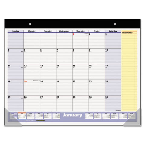AT-A-GLANCE - QuickNotes Recycled Desk Pad, 22-inch x 17-inch, Sold as 1 EA