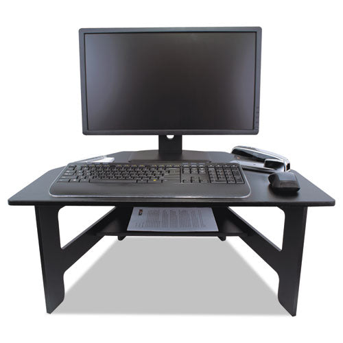 High Rise Collection Stand-Up Desk Converter, 28 x 23 x 12-14 1/2, Black, Sold as 1 Each