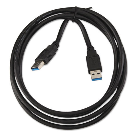 3.0 USB High Speed Cable, AM/AM, 6 ft., Black, Sold as 1 Each