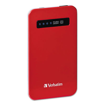 Ultra Slim Power Pack Chargers, 4200 mAh Battery Capacity, Red, Sold as 1 Each