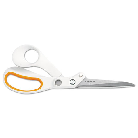 Amplify Mixed Media Shears, 8" Length, Pointed, White/Orange, Sold as 1 Each