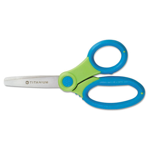 Titanium Bonded Kids Scissors, 5" Long, Rounded, Assorted Colors, Sold as 1 Each