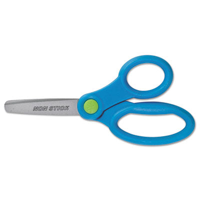 Non-Stick Kids Scissors, 5" Long, Pointed, Assorted Colors, Sold as 1 Each