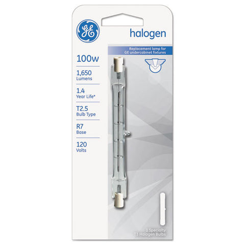 T2.5 Halogen Replacement Lamp for Undercabinet Fixtures, 100 Watts, Sold as 1 Each