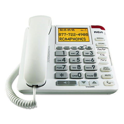11241WTGA One-Line Amplified Big Button Corded Phone, Sold as 1 Each