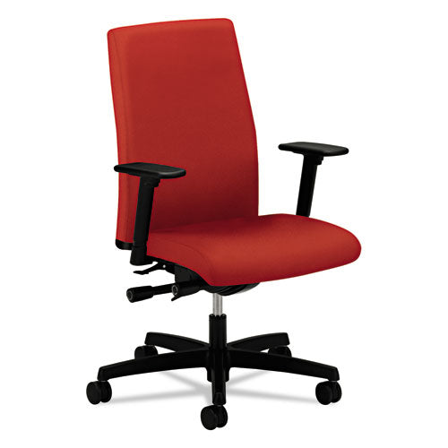 Ignition Series Mid-Back Work Chair, Poppy Fabric Upholstery, Sold as 1 Each