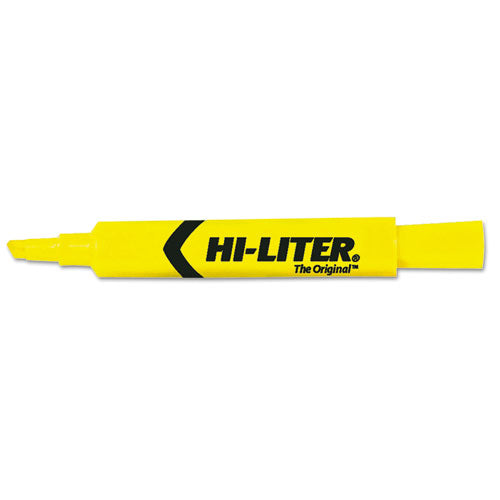 HI-LITER - Desk Style Highlighter, Chisel Tip, Yellow Ink, 12/Pk, Sold as 1 DZ