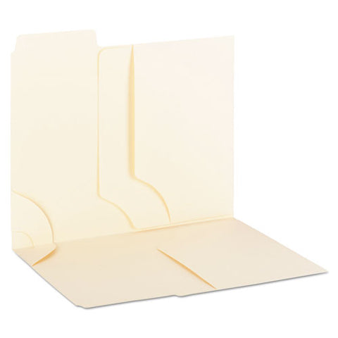 3-in-1 SuperTab Section Folders, 1/3 Cut Top Tab, Letter, Manila, 12/Pack, Sold as 1 Package