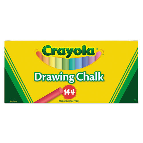 Crayola - Colored Drawing Chalk, Six Each of 24 Assorted Colors, 144 Sticks/Set, Sold as 1 ST